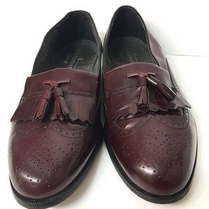 Men Bostonian Cherry Brown Tassel Shoes-Size 10M